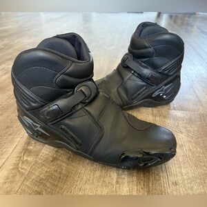 Alpinestars Men’s S-MX 2 Vented Black Leather Racing Moto Boots Size 12